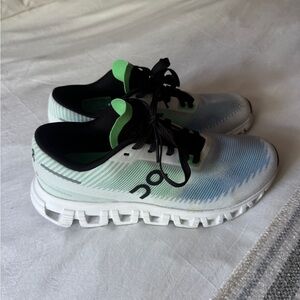 On Running Black and Green Athletic Shoes